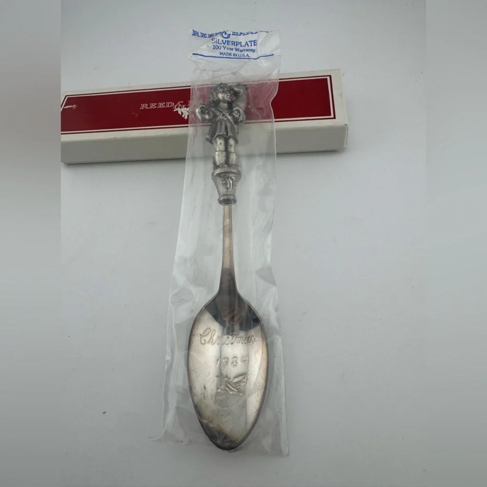 Reed & Barton Shepherd Boy‎ Christmas 1984 Engraved Spoon NIB